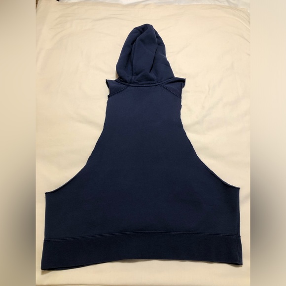 Nike Custom Navy Blue Sleeveless Hoodie - Picture 2 of 2